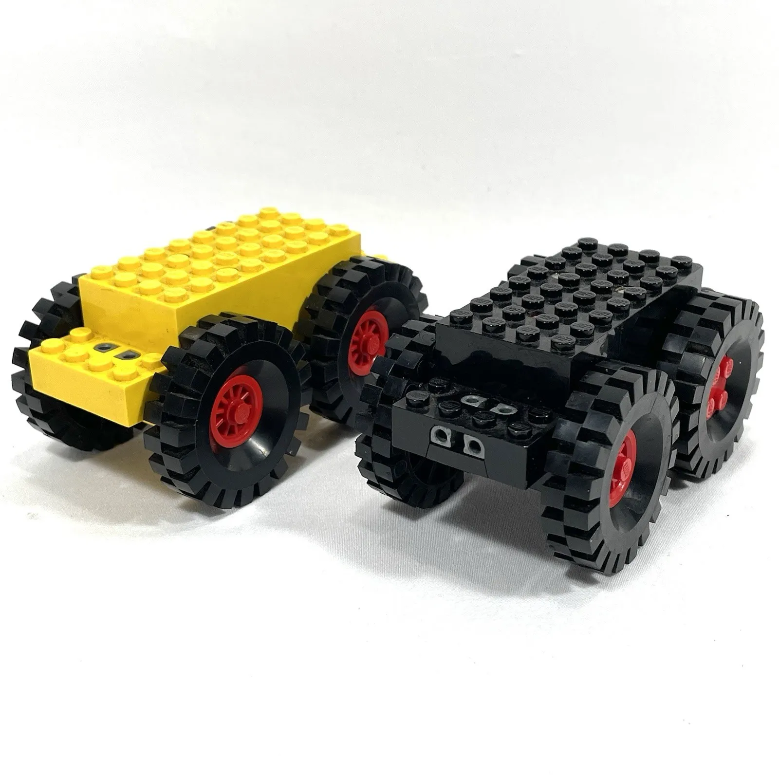Two LEGO Train BUHLER 4V Locomotive Motors - Black & Yellow - Untested Vintage