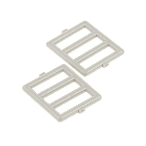 2x LEGO Prison Window Bars 1x4x3 Old Light Gray 6398 4240294 6016