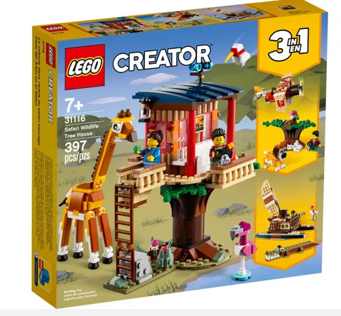 LEGO Creator 31116 Safari Wildlife Tree House RETIRED 3-in-1 Set Used Complete