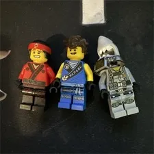 LEGO NINJAGO Minifigures Lot of 3 Red Blue Gray Shark Costume Figure