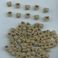 LEGO x 100 Dark Tan Plate 1 x 1 bulk lot 3024