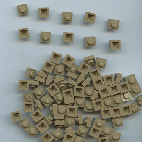 LEGO x 100 Dark Tan Plate 1 x 1 bulk lot 3024