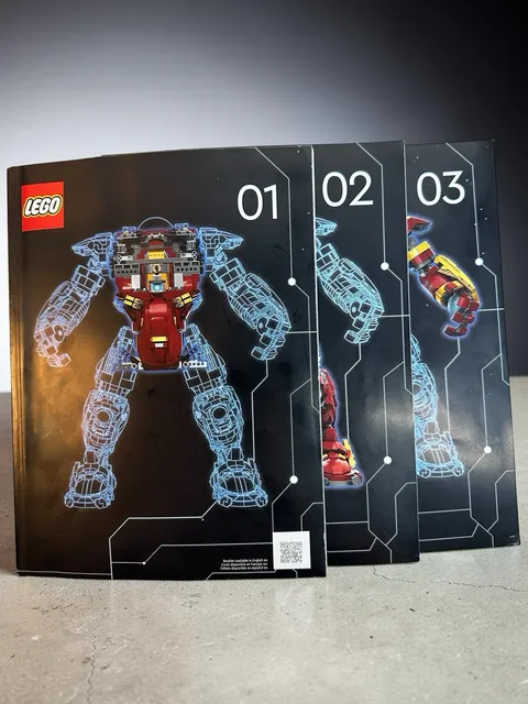 LEGO Hulkbuster Instruction Manuals 1 2 3 Complete Set Marvel Avengers 76210