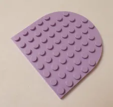 Lego x1 Sand Purple 8x8 Plate, Rounded End, 41948 (028-70)