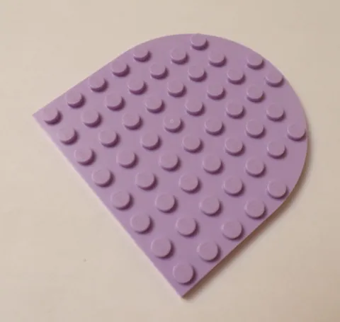 Lego x1 Sand Purple 8x8 Plate, Rounded End, 41948 (028-70)