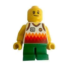 Lego Town Boy with Jersey Green Legs Hat 31084 twn329 Mini Figure