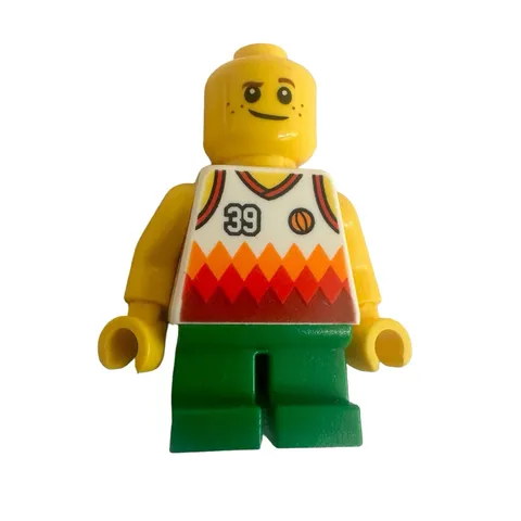 Lego Town Boy with Jersey Green Legs Hat 31084 twn329 Mini Figure