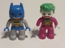 LEGO Duplo 2015 Blue Cowl Batman & 2020 Magenta Joker Figures