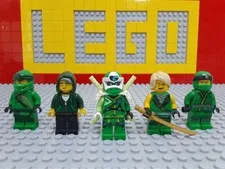 LEGO Ninjago Lloyd Mini Figures 5 Set Early Digital Green Ninja Samurai Figurine