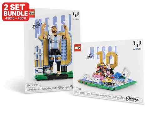 LEGO Editions [BUNDLE] Lionel Messi–Soccer Legend/Highlights (#43015/#43011) NEW