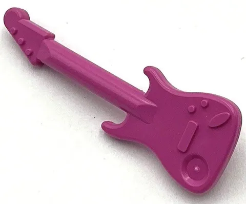 Lego New Dark Pink Minifigure Utensil Musical Instrument Guitar Electric Part