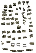 LEGO Dark Grey Hinge Joints, Clips, Mechanical Robotics Star Wars lot 53 pieces