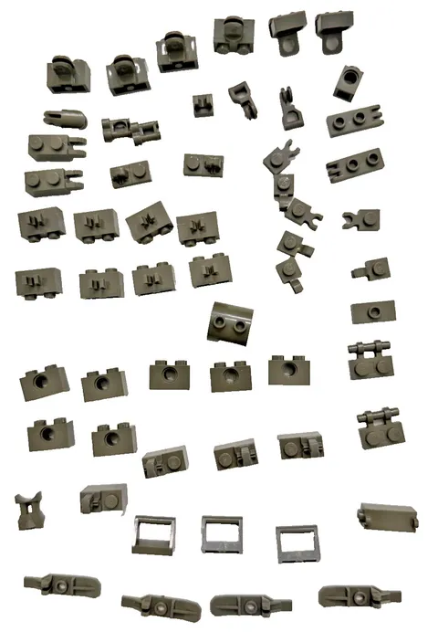 LEGO Dark Grey Hinge Joints, Clips, Mechanical Robotics Star Wars lot 53 pieces