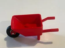 Genuine LEGO Red Wheelbarrow Garden Construction Farm Accessory