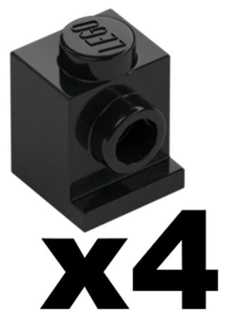 Lego Part 4070 BRICK Headlight Black Modified 1 x 1 Stud Qty 4 D852 