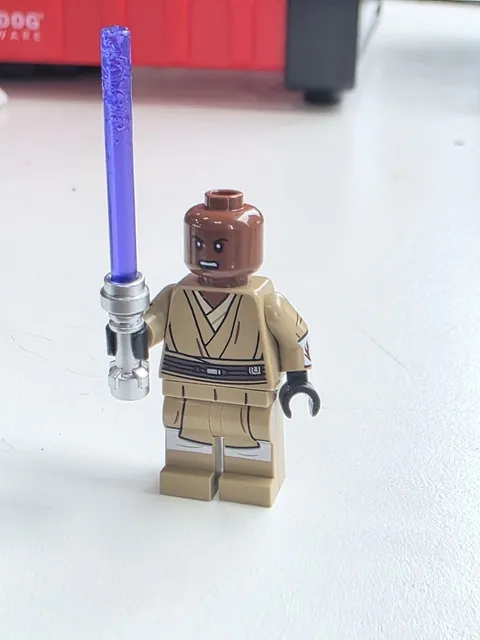 Lego Mace Windu Dark Tan Legs Open Mouth Printed Arms Minifigure