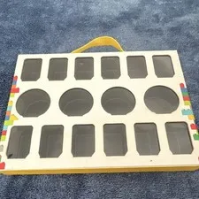LEGO Minifigure Carrying Case 16 Compartments Multicolor Handle Display Window