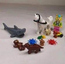Bulk Lot Lego Animals Horse Otter Bunny Shark Dog Spider Frog Cheetah Person