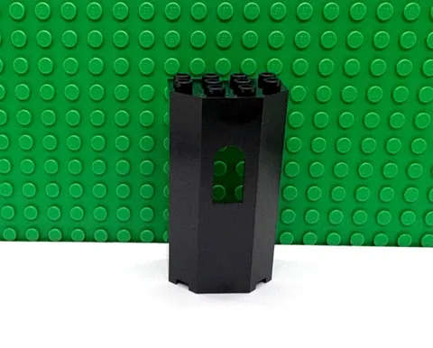 Lego 1 Black 3x4x6 Turret Wall with window Panel castle NEW