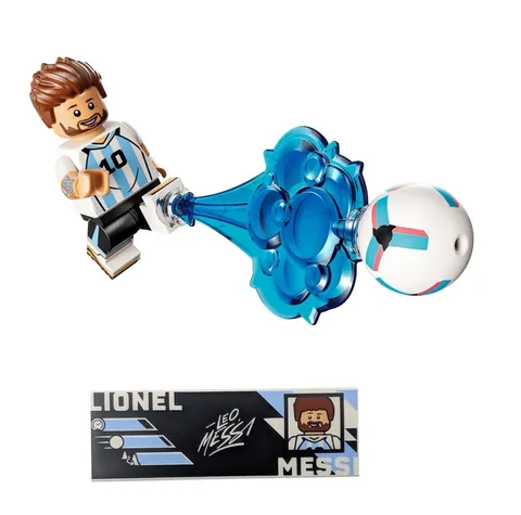 New LEGO Lionel Messi Minifigure edi002 w Ball & Tile Argentin FIFA World Cup