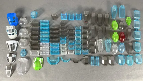Lego Huge Lot Of Transparent Cockpit And Vehicle Glass- Over 100 Pieces