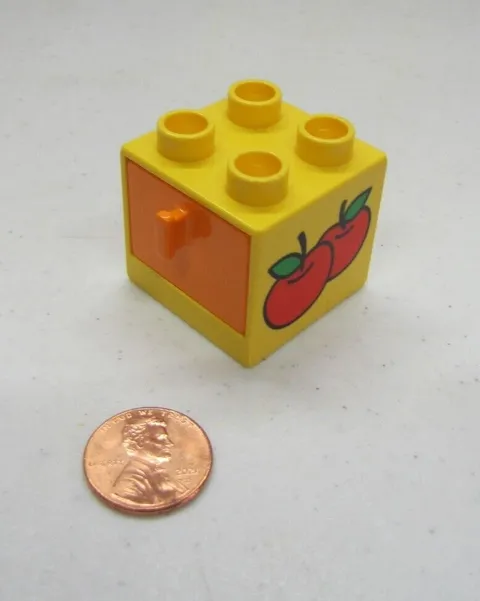 Lego Duplo APPLES CABINET w/ DRAWER for KITCHEN SCHOOL CABINET Room House