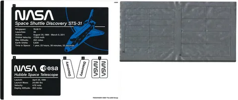 LEGO STICKER SHEET #1+2 10283 NASA SPACE SHUTTLE DISCOVERY from set New