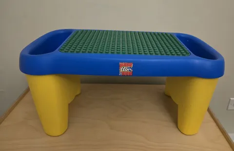 Vintage 1998 LEGO Duplo Lap Desk Building Table w/ Side Storage Bins