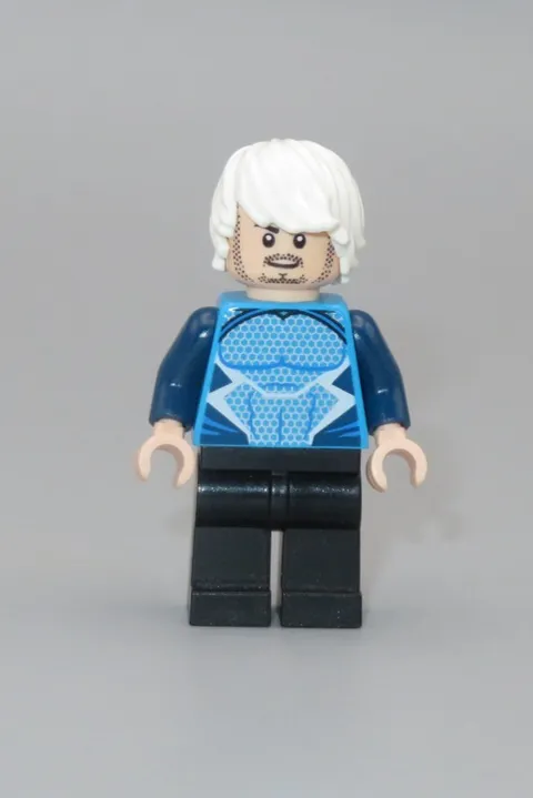 LEGO Super Heroes Quicksilver minifigure white har Avengers 76041
