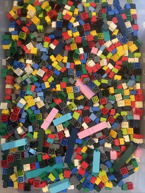 LEGO over 2 1/2 Pounds Of 2 X 2 Legos Multiple Colors