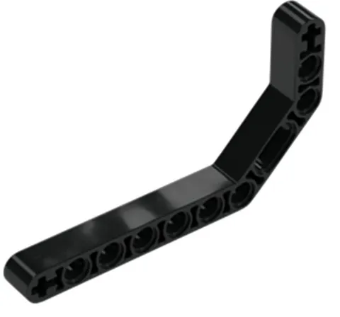 Lego Black TECHNIC Liftarm Modified Bent Thick 1 x 11.5 Double Part 32009 T1