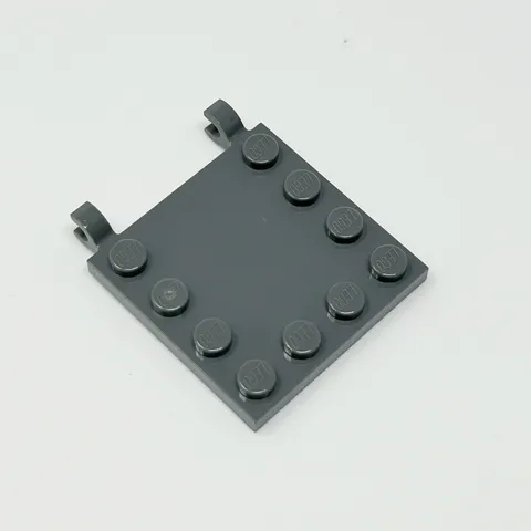 66252 LEGO Tile Modified 4x4 w/ Studs on Edge 2 Open O Clips DARK BLUISH GRAY (1