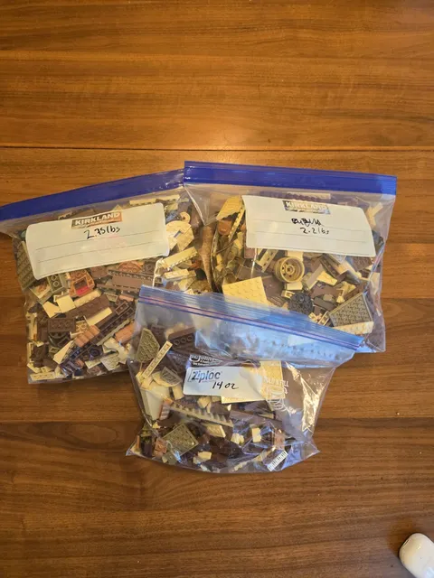 Tan/brown LEGO Bulk Lot - 5.8 lbs of Assorted Bricks