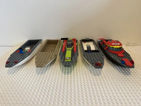(5) LEGO Floating Boat Hull & Deck Lot- 28x8 #9271& 92711- Various Colors- (3)