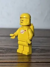 Vintage LEGO Classic Space Yellow Spaceman Minifigure With Helmet And Air Tanks