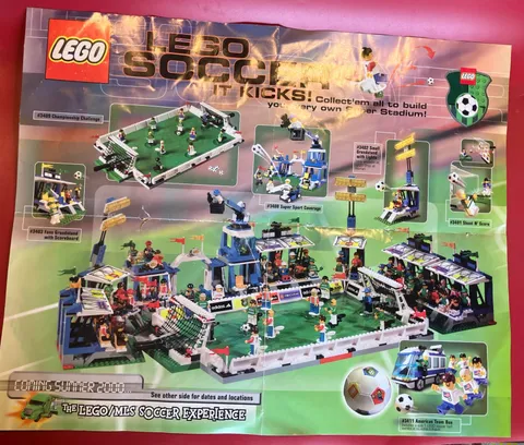 LEGO Soccer It Kicks Poster MLS 2000 Vintage Rare