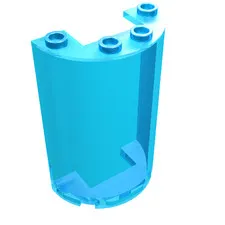 5x LEGO® Part 85941 - Cylinder Half 2 x 4 x 5 with 1 x 2 Cutout