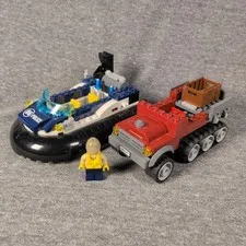LEGO CITY: Hovercraft Arrest (60071) Incomplete 2 Vehicles +Minifigure Parts