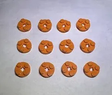 Lego Lot Of 12 Bright Orange 2x2 Round Plate Plates New City Part
