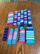 Lot Of 100  Lego Duplo Pink Purple Light Purple Lt Blue Princess Castle Bricks
