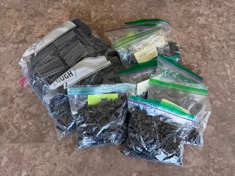 LEGO Huge Dark Stone Gray Plate Parts Lot (2000+ Pieces)  3034 3022 3023 , More!