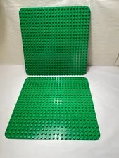 2 Duplo Green Base Plate Thin Baseplate Authentic Large Base Mat 15"x15” Lot