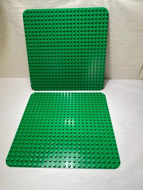 2 Duplo Green Base Plate Thin Baseplate Authentic Large Base Mat 15"x15” Lot