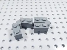 LEGO Lot of 2 Dark Bluish Gray 1x4 Swivel Hinge Bricks BP