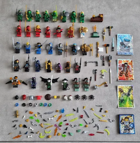 35 LEGO Ninjago Minifigures Figures Lot Collection Genuine Weapons Accessories NEW RARE