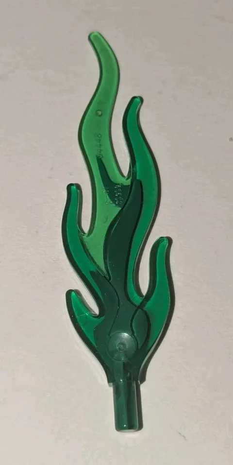 Lego 94448 Flame Transparent Trans Green Marbled Energy Fire Bar Part 94448pb02