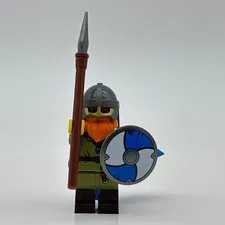 LEGO Series 20 Viking Minifigure 71027 Complete with Shield Spear & Cape