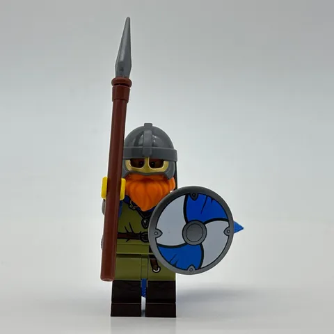 LEGO Series 20 Viking Minifigure 71027 Complete with Shield Spear & Cape