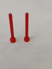 2X LEGO 1980s/90s Classic Space Trans-Red Antenna 4H 3957 - Futuron / Blacktron