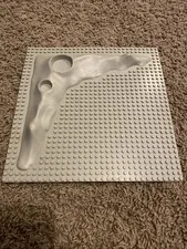 Vintage 1980s LEGO Base Plate Lunar Space Crater Moon Raise , Old Gray 3947a